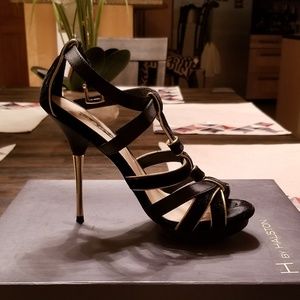 H by Halston velvet black Sandals